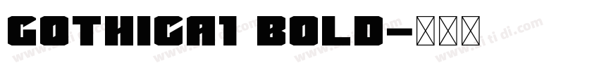 GothicA1 Bold字体转换